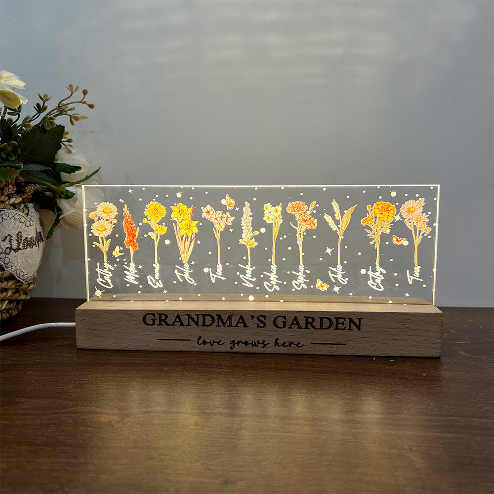 Oneonlycustom™ 50%OFF⭐️ Birth Month Flower Personalized LED Night Light