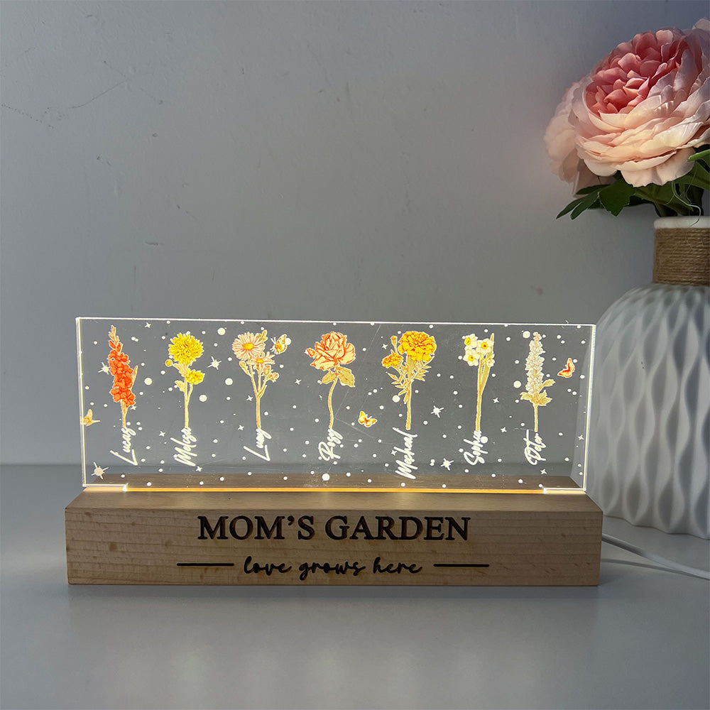 Oneonlycustom™ 50%OFF⭐️ Birth Month Flower Personalized LED Night Light