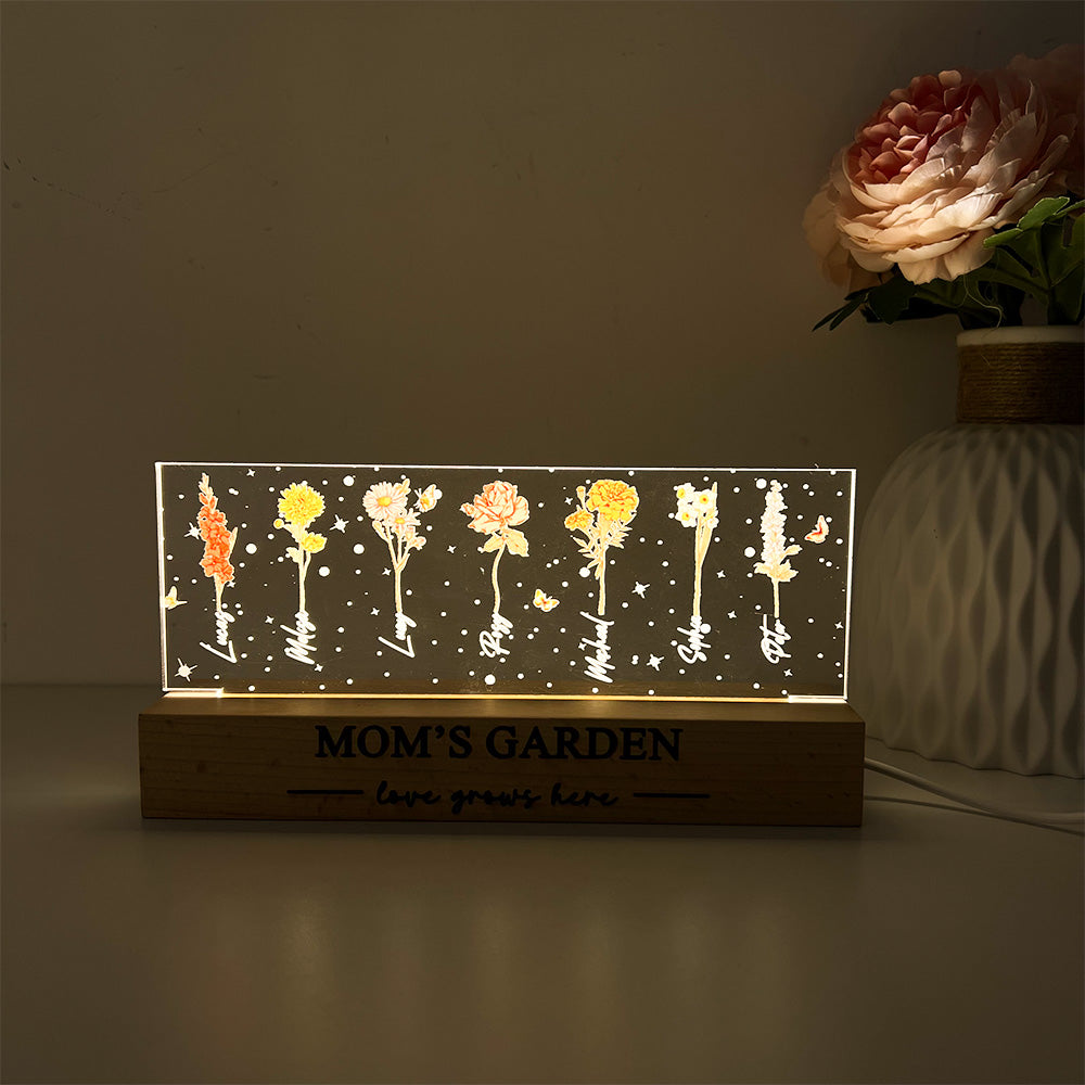 Oneonlycustom™ 50%OFF⭐️ Birth Month Flower Personalized LED Night Light