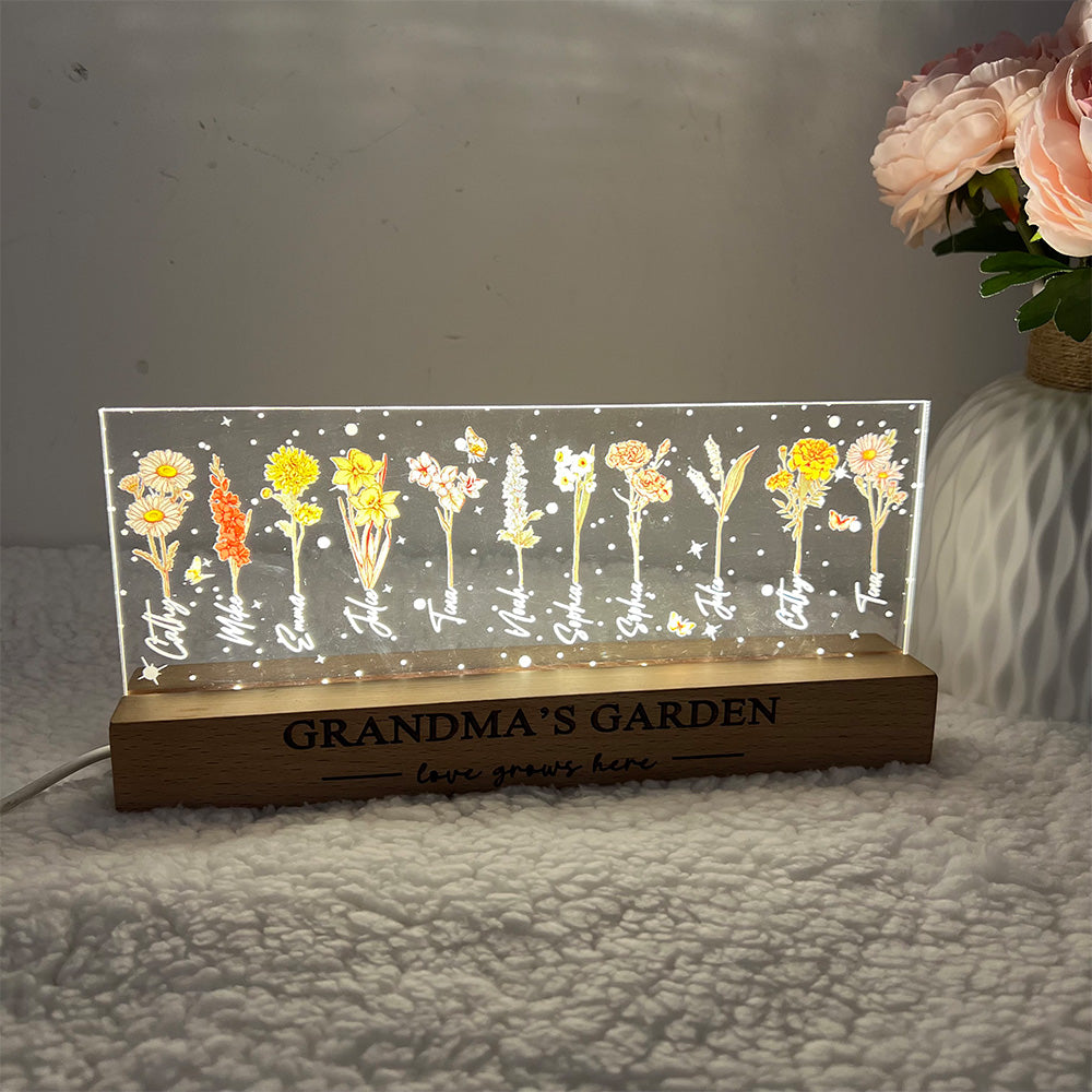 Oneonlycustom™ 50%OFF⭐️ Birth Month Flower Personalized LED Night Light