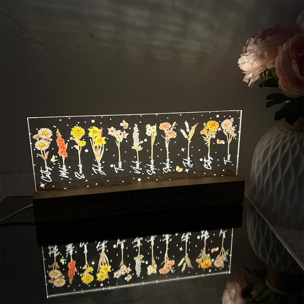 Oneonlycustom™ 50%OFF⭐️ Birth Month Flower Personalized LED Night Light