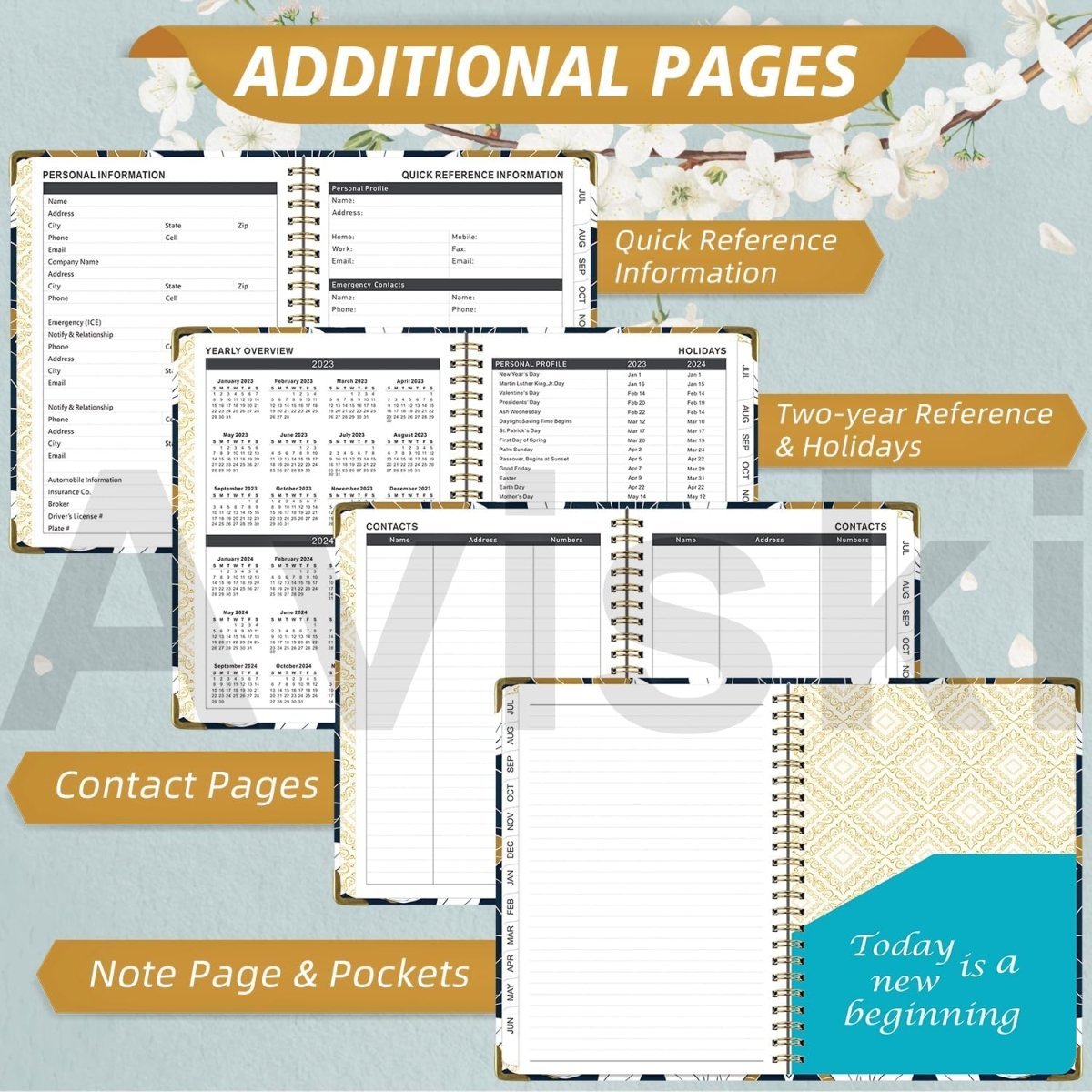 2024 Planner, Weekly & Monthly Planner Home or Office Use for Gifts - Oneonlycustom