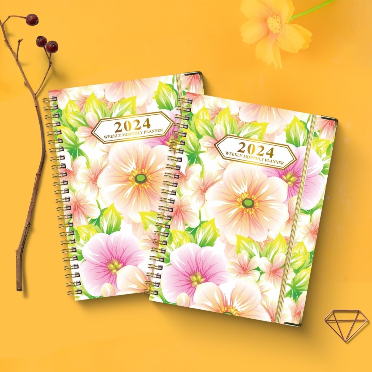 2024 Planner, Weekly & Monthly Planner Home or Office Use for Gifts - Oneonlycustom