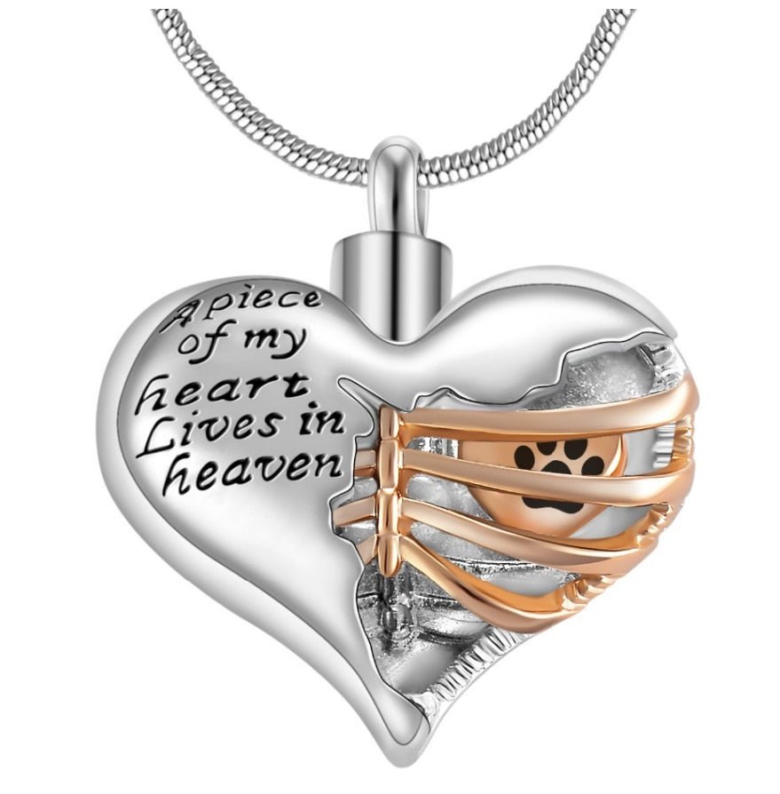 A Piece Of My Heart Lives In Heaven-Souvenir/Urn Pendant - Oneonlycustom