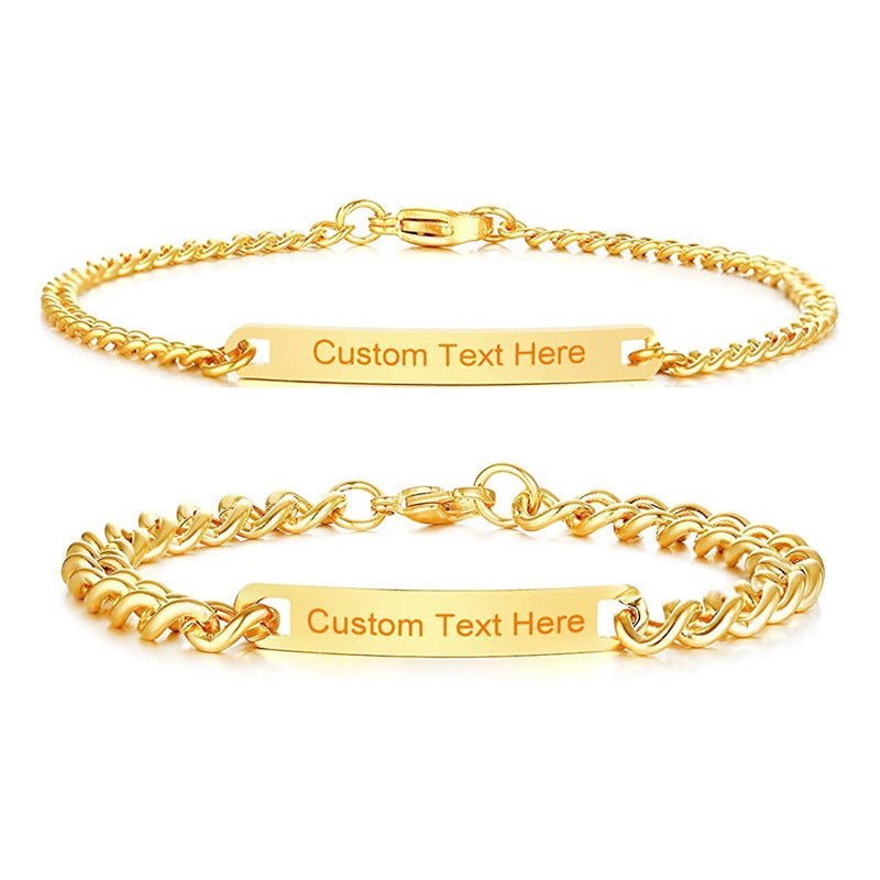 Engraved Love Couple Bracelets - Oneonlycustom