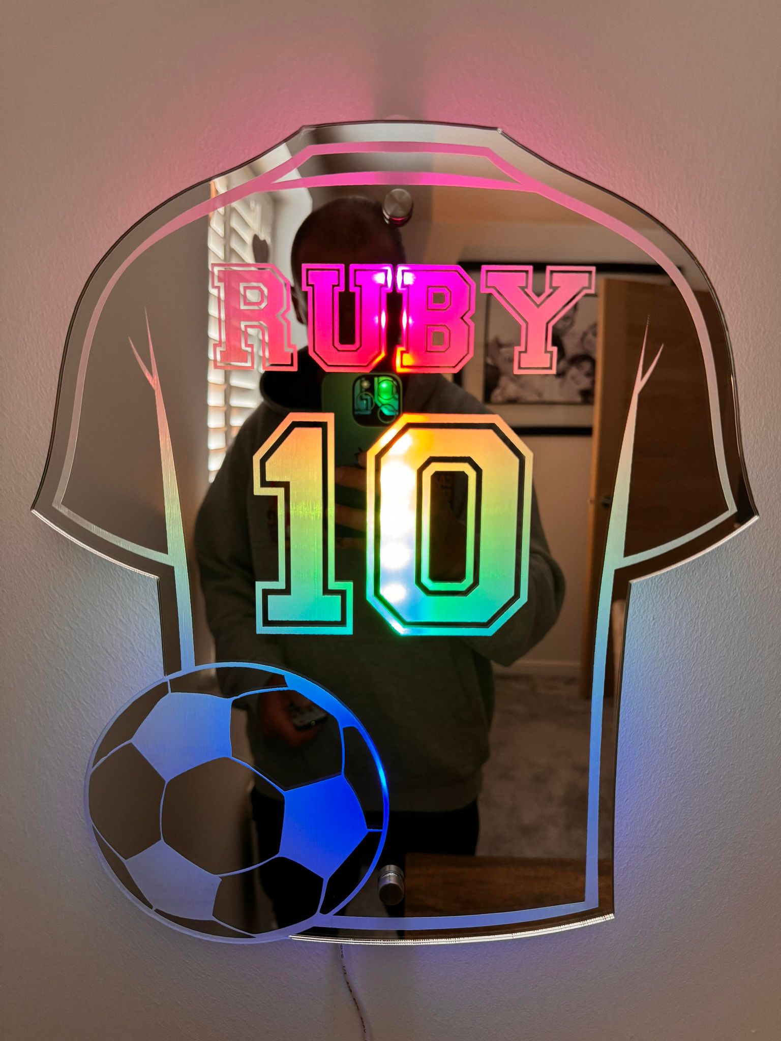 EURO 2024 Fan Exclusive: Authentic Football Shirt Mirror - Top Gift Choice - Oneonlycustom