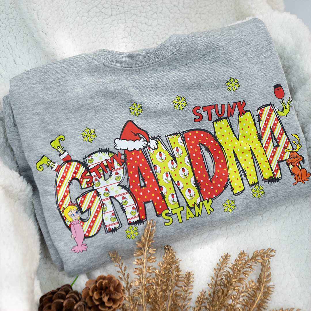 Personalized Nickname Grandma, Mom And Kids Names Christmas 2024 Sweatshirt