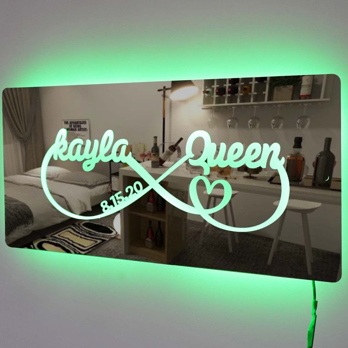 Hot Sale Personalized Name Infinity Sign Light Up Mirror【BUY 2 GET FREE SHIPPING】 - Oneonlycustom