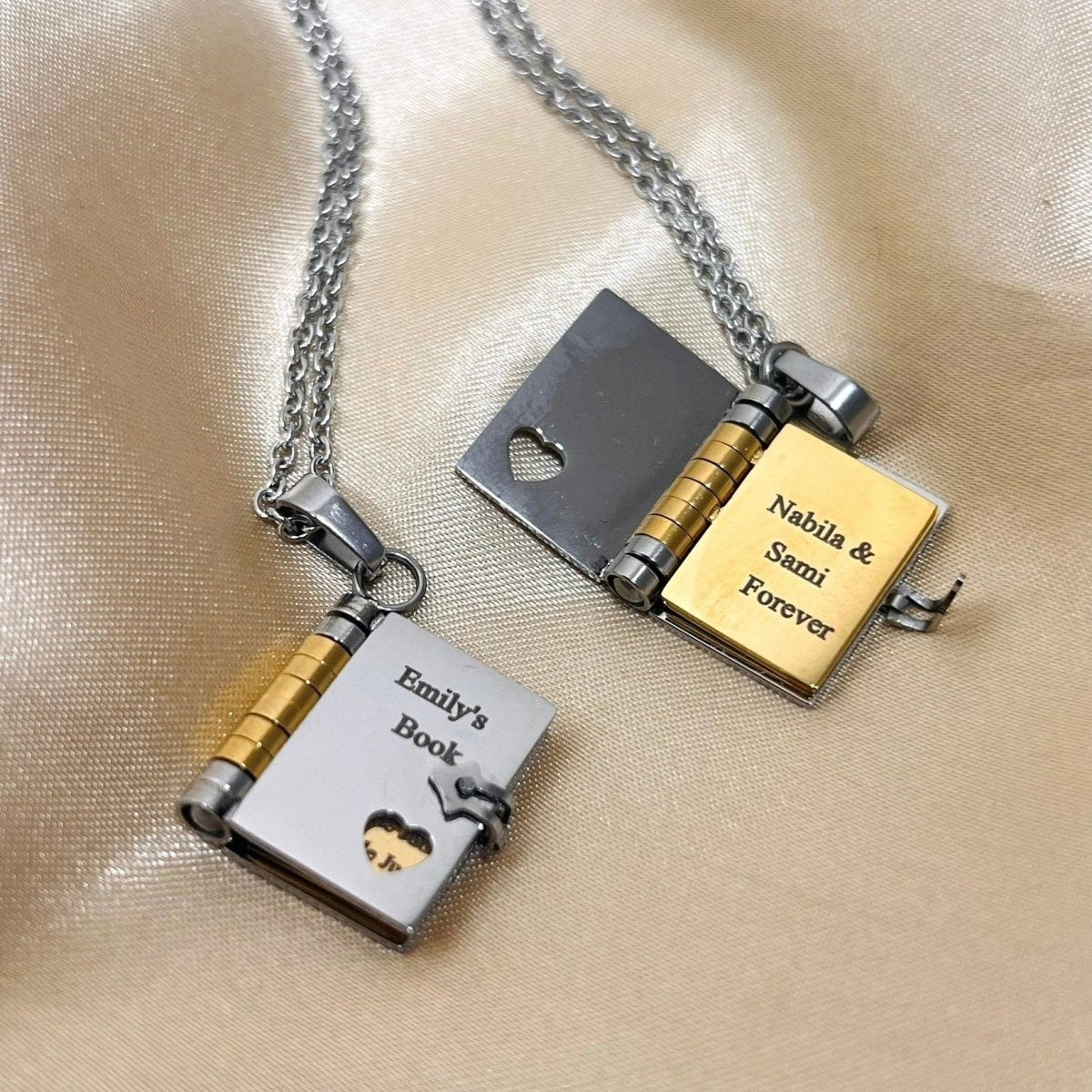 Personalized Book Necklace - Oneonlycustom