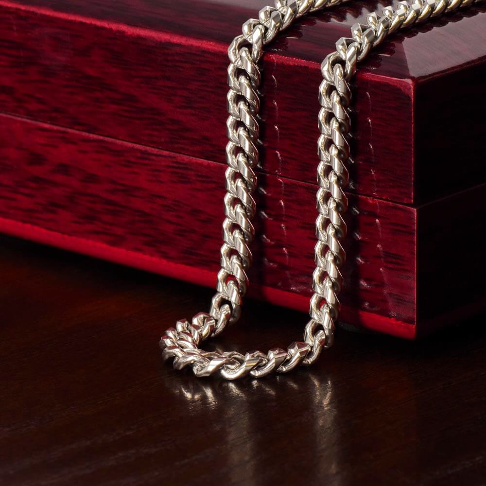 To My Amazing Son - Love Mom - Cuban Link Chain - Oneonlycustom